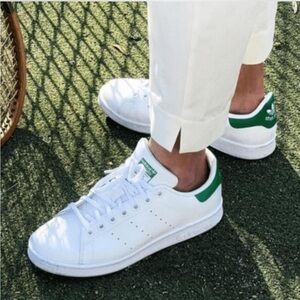 Adidas Women’s Classic Stan Smith White and Green Sneakers